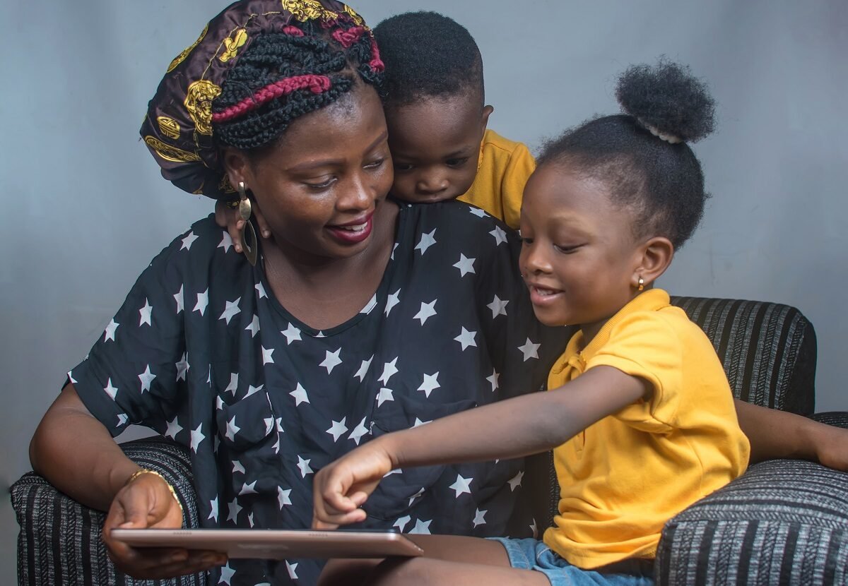 Happy,Family,Consisting,Of,A,Mother,And,Her,Boy,And